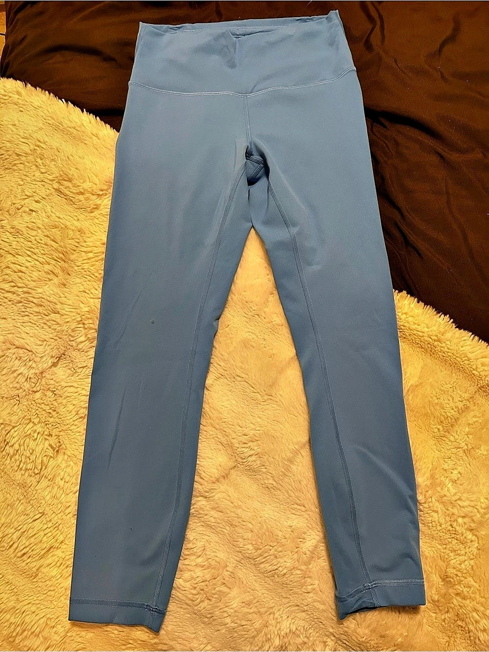 lululemon Wunder Train high rise Pant 25" Blue Nike Leggings Size 8